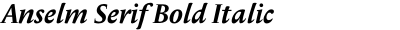 Anselm Serif Bold Italic